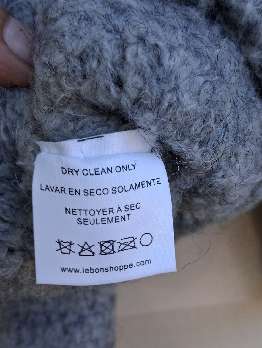 LE BON SHOPPE Cozy Gray Crewneck Sweater — Relaxed Knit Pullover - Picture 4 of 10